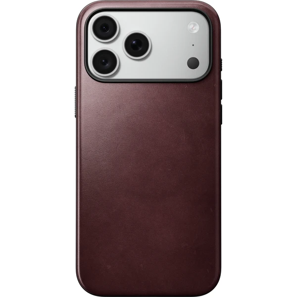 Nomad Modern Leather (Horween) MagSafe kožený kryt iPhone 17 Pro Max/18 Pro Max Burgundy - Pouzdra - Obrázek 48b7346cc8544ddbbc221528ec866a54