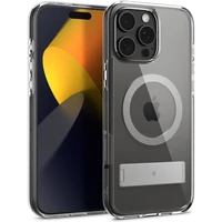 Spigen Caseology Capella MagSafe Kickstand kryt iPhone 16 Pro clear gray - Pouzdra