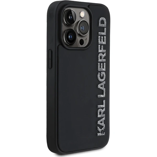 Karl Lagerfeld 3D Rubber Glitter Logo kryt iPhone 13 Pro černý - Pouzdra - Obrázek 48d24722e5fb4aca9ecb0fea0b8000d3