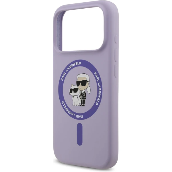 Karl Lagerfeld Liquid Silicone Karl and Choupette MagSafe kryt iPhone 17 Pro fialový - Pouzdra - Obrázek 48e690c7b9be48878983c9b0c919c7a7