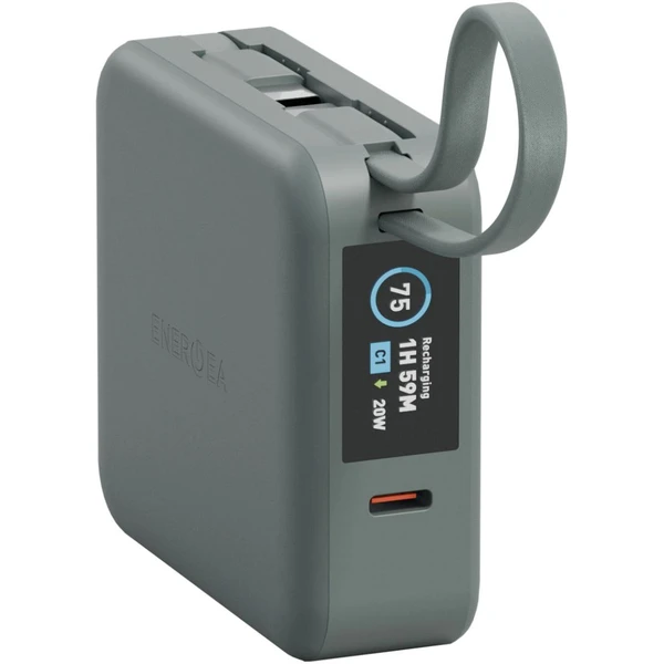 ENERGEA MagPac Mini Plus MagSafe powerbanka s kabelem, 10000mAh, šedozelená - Powerbanky - Obrázek 48f824ab3d2d430388c6eb556ce48b83