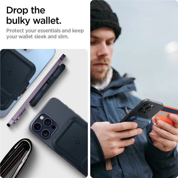 Spigen Lock Fit MagSafe Wallet peněženka tmavě modrá - Peněženky - Obrázek 4950657ecc1c41e0b799e63381eba25b