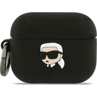 Karl Lagerfeld 3D Logo NFT Karl Head silikonové pouzdro AirPods Pro 3 černé - Pouzdra