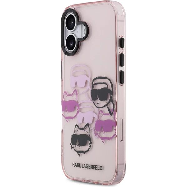Karl Lagerfeld IML Multi K&CH Heads Zadní Kryt pro iPhone 17 růžový - Pouzdra - Obrázek 496a86c55a5c49909877813a708b4cfd