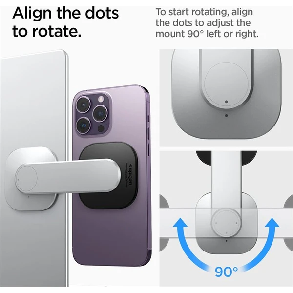 Spigen OneTap Monitor/Laptop Mount S312 nalepovací MagSafe držák stříbrný - Držáky - Obrázek 49736472609e4a11a43570698a251f87