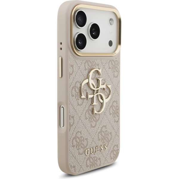Guess PU Leather 4G Metal Logo Gold Frame kryt iPhone 17 Pro růžový - Pouzdra - Obrázek 497b7052b9f34ef7b41079c3d21747b2