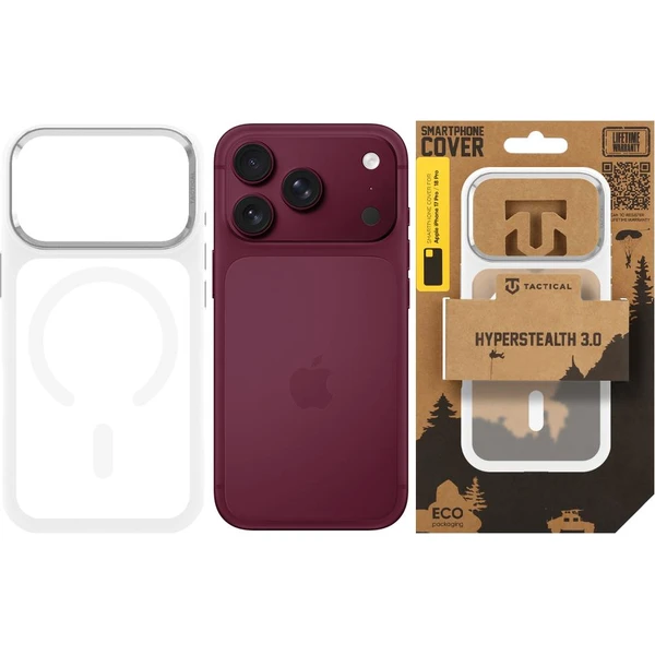 Tactical MagForce Hyperstealth 3.0 MagSafe kryt Apple iPhone 17 Pro/18 Pro Snow White - Pouzdra - Obrázek 498e23d713004f628e93094e12f6e0c5