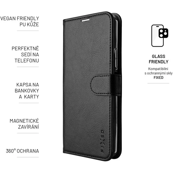 FIXED Opus flip pouzdro Xiaomi Redmi Note 13 Pro/Poco M6 Pro černé - Pouzdra - Obrázek 49N0000J01