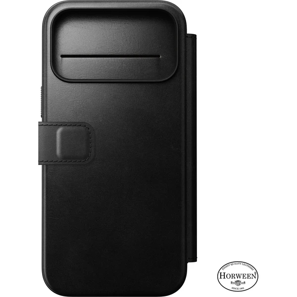 Nomad Modern Leather Folio (Horween) MagSafe kožené pouzdro iPhone 18 Pro Max Black - Pouzdra - Obrázek 49a993e531e3457592b726019a210458