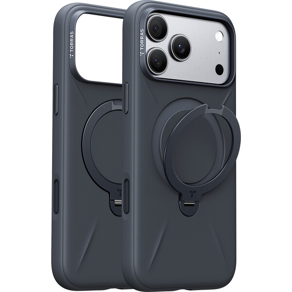 Torras OStand Q3 Silicone MagSafe kryt iPhone 18 Pro černý