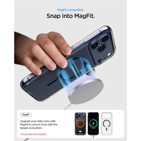 Spigen Ultra Hybrid MagSafe kryt iPhone 17 Pro Max clear deep blue - Pouzdra - Obrázek 49f73334717846d3b30a179686288f77
