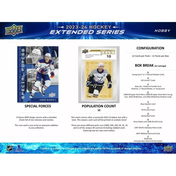 Hokejové karty 2023-24 Upper Deck Extended Series Hockey Hobby Box - Hokejové karty - Obrázek 4A67000L01