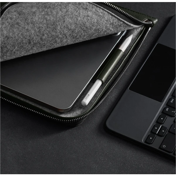 Woolnut Leather Folio kožené pouzdro iPad Pro 12,9"/iPad Pro 13"/iPad Air 13" tmavě zelené - Pouzdra - Obrázek 4ALR100501