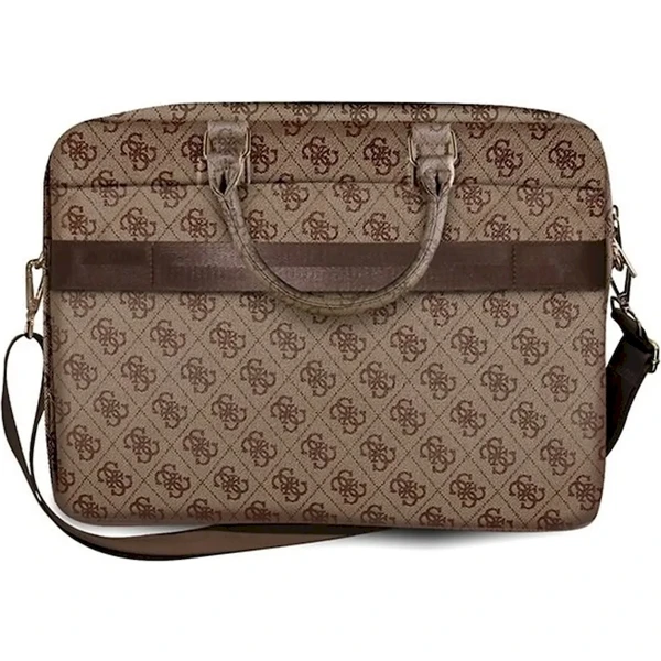 Guess PU 4G Metal Logo brašna pro 15/16" Macbook/notebook hnědá - Kabelky - Obrázek 4AS8000J01