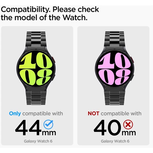 Spigen Modern Fit 316L Band řemínek Samsung Galaxy Watch6 44mm černý - Řemínky - Obrázek 4AV3000N01