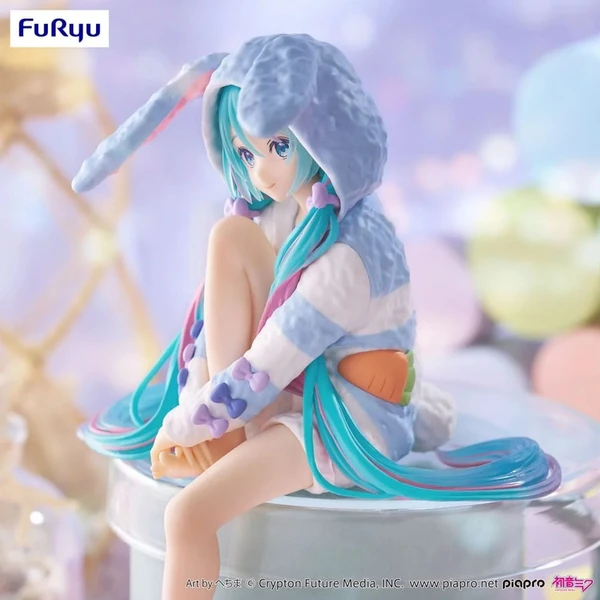 Figurka Furyu Hatsune Miku Noodle Stopper - Hatsune Miku Rabbit Ear Hood Pajama Blue Color Ver. 14 c - Figurky - Obrázek 4BKN000K01