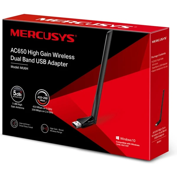Mercusys MU6H USB adaptér - Síťové adaptéry - Obrázek 4BR7300401