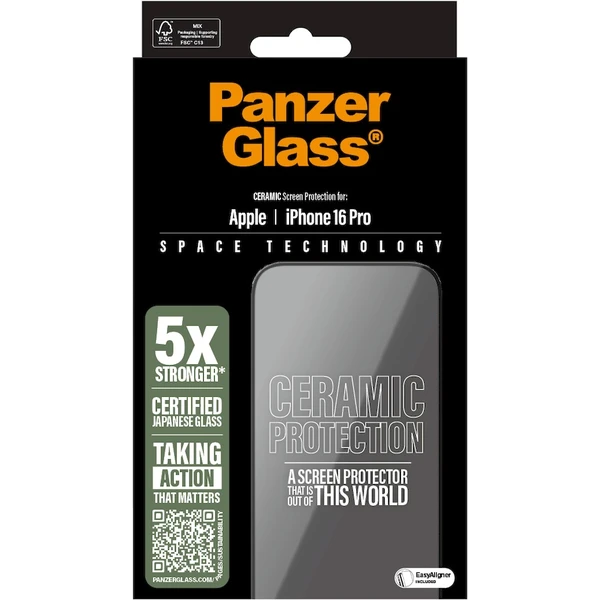 PanzerGlass® Ceramic Apple iPhone 16 Pro s instalačním rámečkem - Ochranné folie a skla - Obrázek 4C08000P01