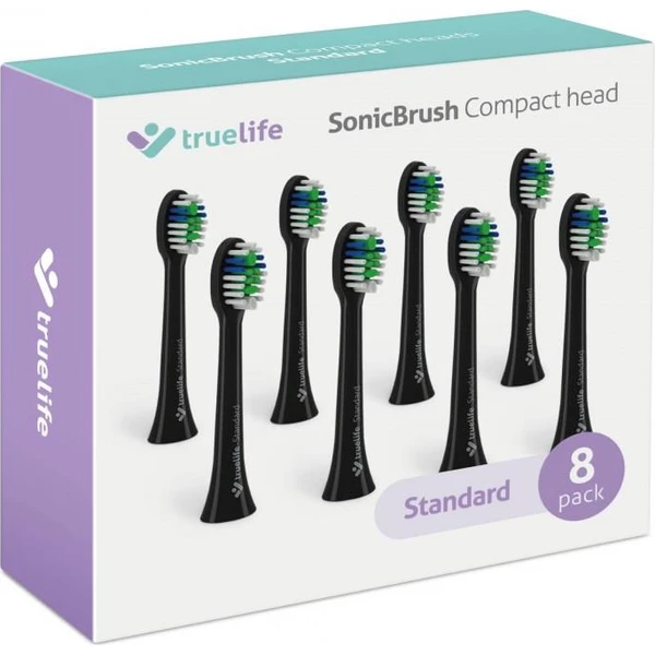 TrueLife SonicBrush Compact Heads Black Standard 8 Pack - Zubní kartáčky - Obrázek 4CTG300401