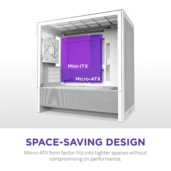 NZXT H3 Flow bílá - Počítačové skříně - Obrázek 4D7K000K01
