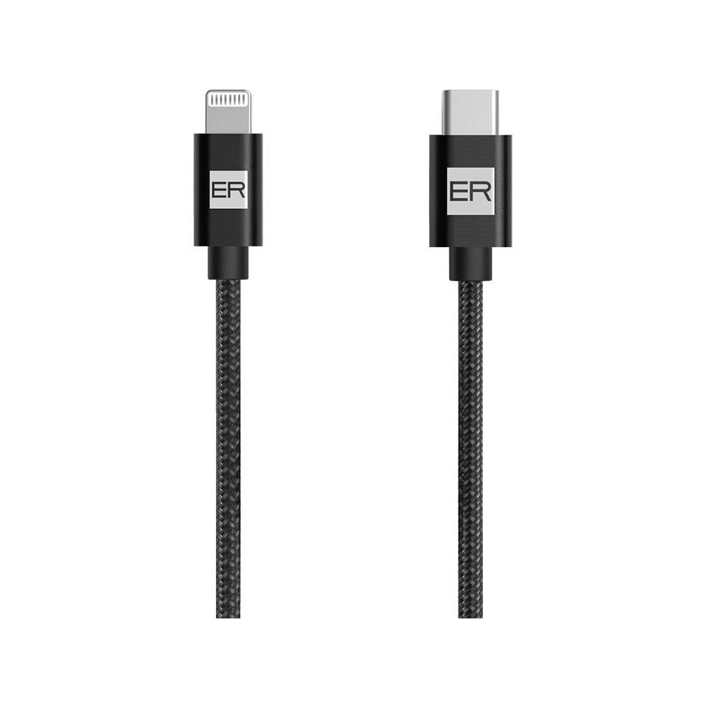 ER POWER USB-C/Lightning kabel černý 1,2 m
