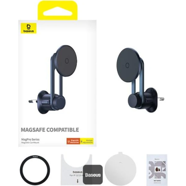 Baseus MagPro držák do auta s magnetem do ventilační mřížky černý - Držáky - Obrázek 4E9R000K01