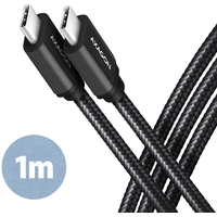 AXAGON USB-C/USB-C napájecí kabel 60W 1m černý - Kabely a redukce