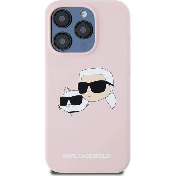 Karl Lagerfeld Liquid Silicone Double Heads Magsafe zadní kryt iPhone 15 Pro Max růžový - Pouzdra - Obrázek 4FP5000J01