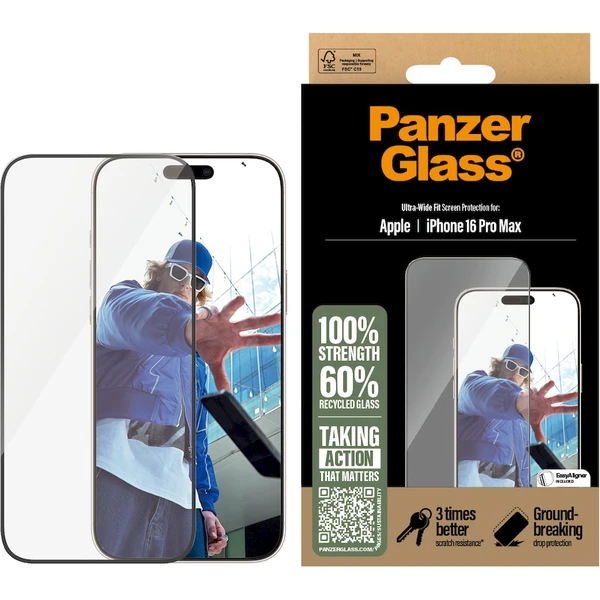 PanzerGlass® Ultra-Wide Fit Apple iPhone 16 Pro Max s instalačním rámečkem - Ochranné folie a skla - Obrázek 4G08000P01