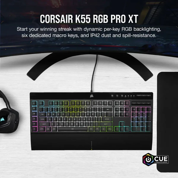 Corsair K55 RGB Pro XT US - Klávesnice - Obrázek 4GKE100501