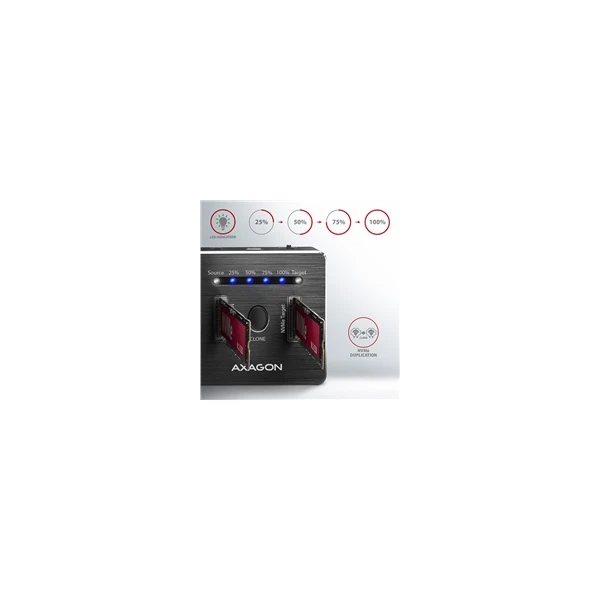 AXAGON Dokovací stanice pro 2x M.2 SATA - USB-C 3.2 Gen 2 - Externí boxy - Obrázek 4H60700301