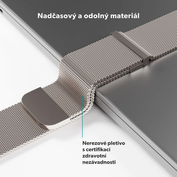 Epico Watch Strap milánský tah 38/40/41/42mm hvězdně bílý - Řemínky - Obrázek 4HJL000K01