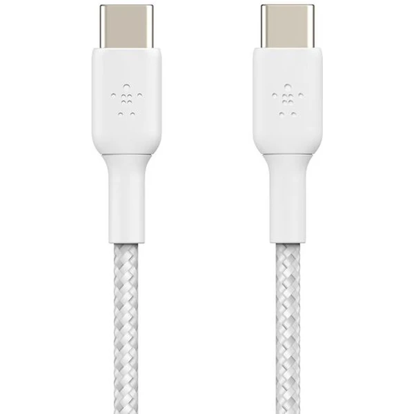 Belkin BOOST Charge Braided USB-C/USB-C napájecí kabel 60W 0,15m bílý - Kabely a redukce - Obrázek 4HQF000N01