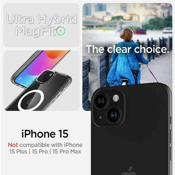 Spigen Ultra Hybrid MagFit kryt iPhone 15 bílý - Pouzdra - Obrázek 4HS8000601