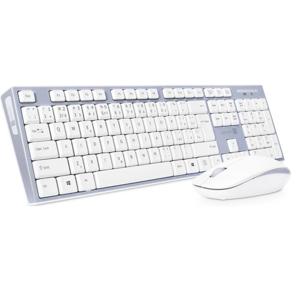 CONNECT IT Combo bezdrátová klávesnice s myší CZ/SK bílá Šedá