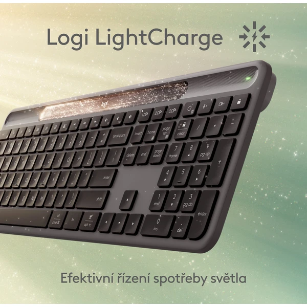 Logitech K980 Signature Slim Solar+ bezdrátová klávesnice černá US - Klávesnice - Obrázek 4IRI000K01