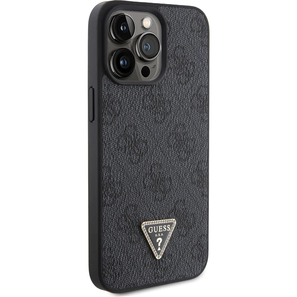 Guess PU 4G Strass Triangle Metal Logo kryt iPhone 15 Pro Max černý - Pouzdra - Obrázek 4KK8000601