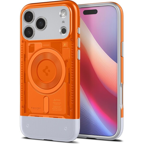 Spigen Classic C1 MagSafe kryt iPhone 17 Pro tangerine