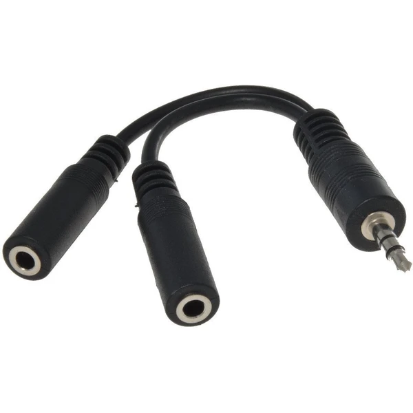 PremiumCord 3,5mm/2x 3,5mm redukce 0,1m černá - Kabely a redukce - Obrázek 4KUU000501