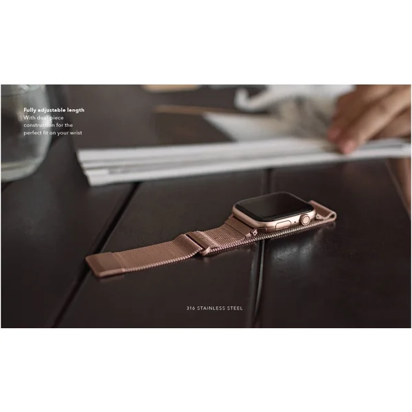 UNIQ Dante ocelový řemínek Apple Watch 42/41/40/38mm modrý - Řemínky - Obrázek 4L50300401
