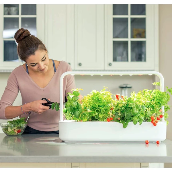 Click and Grow Smart Garden 9 chytrý květináč + 9ks kapslí se semínky bílý - Květináče - Obrázek 4LEQ000401
