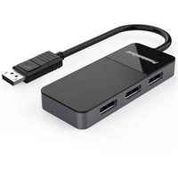 PremiumCord DisplayPort/3x DisplayPort redukce 8K černá - Kabely a redukce