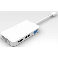 PremiumCord Mini DisplayPort -> DisplayPort/HDMI/DVI-D/VGA redukce 0,2m bílá - Kabely a redukce