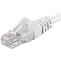 PremiumCord RJ45/RJ45 Cat6 UTP patch kabel 10m bílý - Kabely a redukce