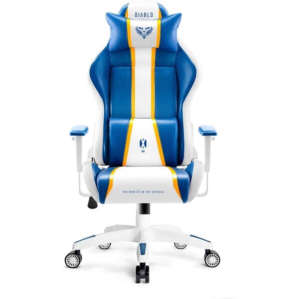 Herní židle Diablo X-One 2.0 Small: modrá Bílá/modrá