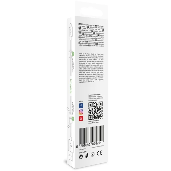 FIXED Rapid Charge USB-A/MicroUSB napájecí kabel 1m černý - Kabely a redukce - Obrázek 4PAO000101