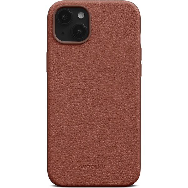 Woolnut MagSafe kožený kryt pro iPhone 15 Plus hnědý