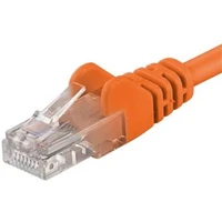 PremiumCord RJ45/RJ45 Cat5e UTP patch kabel 7m oranžový - Kabely a redukce