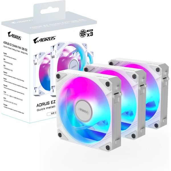 GIGABYTE AORUS EZ CHAIN FAN 120 ICE (3-Pack) - Ventilátory pro PC - Obrázek 4V5H000K01