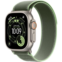 Apple Watch 49/46/45/44mm zelený/neonový Trailový tah S/M přírodní titan - Řemínky